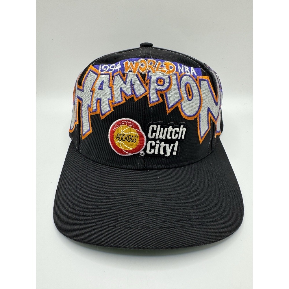 VTG 1994 Houston Rockets NBA Champions Logo 7 Snapback Hat All Over Print